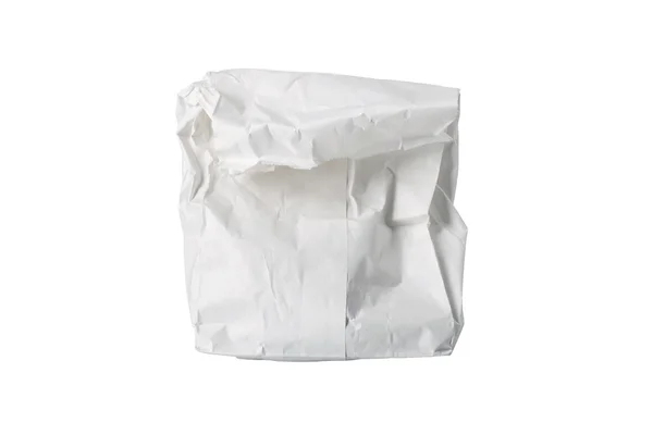 Bolsa de papel blanco plegada —  Fotos de Stock