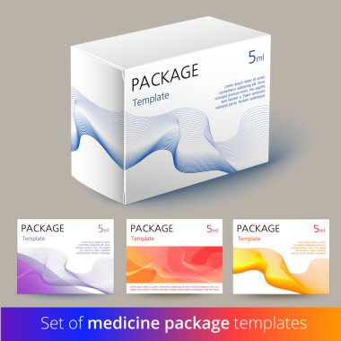 Tıp paket tasarım 3d-şablonu ile.