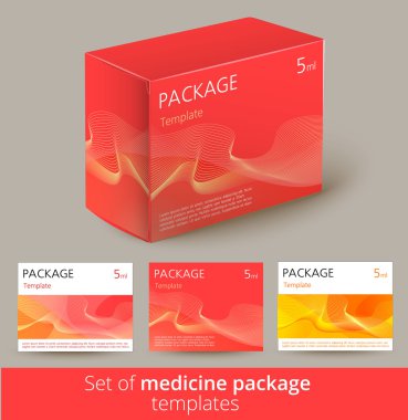 Tıp paket tasarım 3d-şablonu ile.