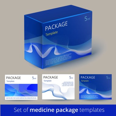 Tıp paket tasarım 3d-şablonu ile.