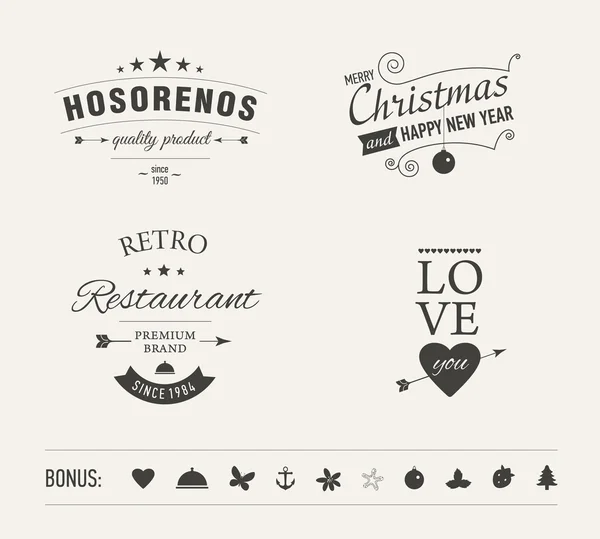 Insignia o logotipo retro vintage . — Vector de stock