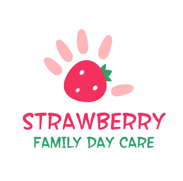 Logo für Kindergarten und Familientagespflege. — Stockvektor