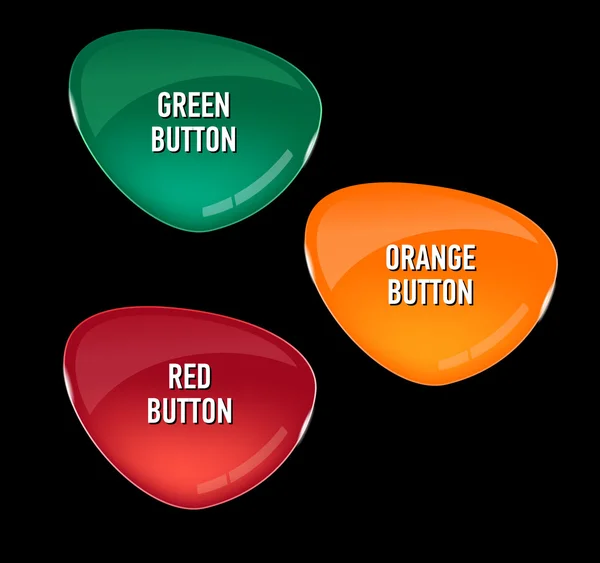 Набор цветных кнопок для веб-интерфейса . — стоковый вектор