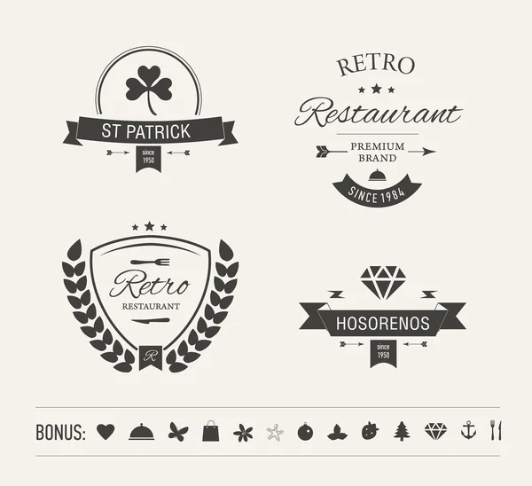 Insignia o logotipo retro vintage . — Vector de stock