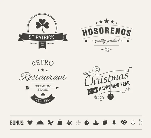 Insignia o logotipo retro vintage . — Vector de stock