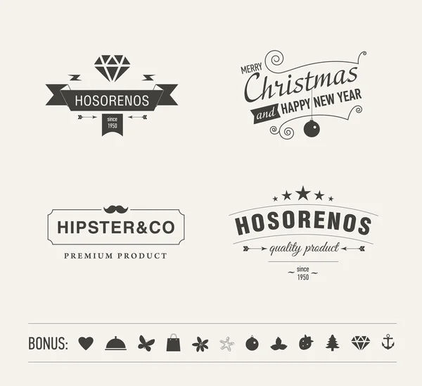 Insignia o logotipo retro vintage . — Vector de stock