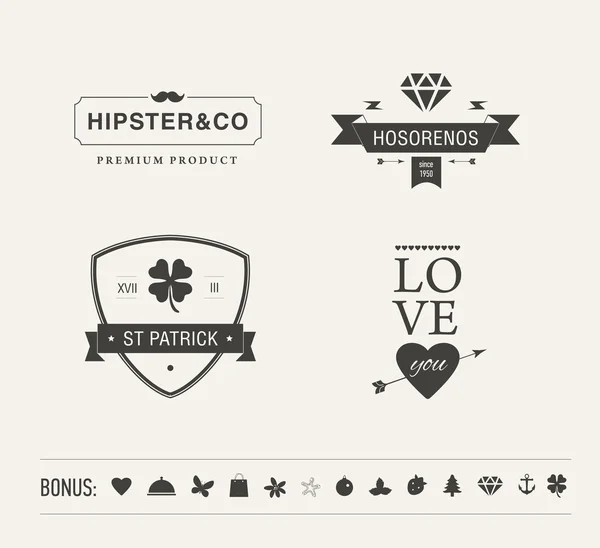 Insignia o logotipo retro vintage . — Vector de stock