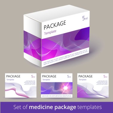 Tıp paket tasarım 3d-şablonu ile.