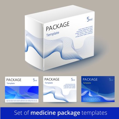 Tıp paket tasarım 3d-şablonu ile.