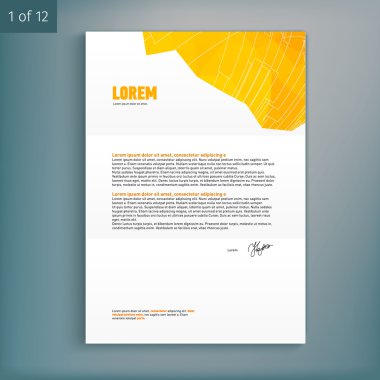 Reklam ve kurumsal kimlik için şablon.