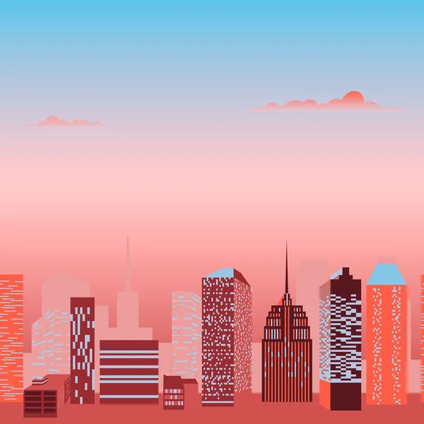 Moderne ville Skyline vecteur — Image vectorielle