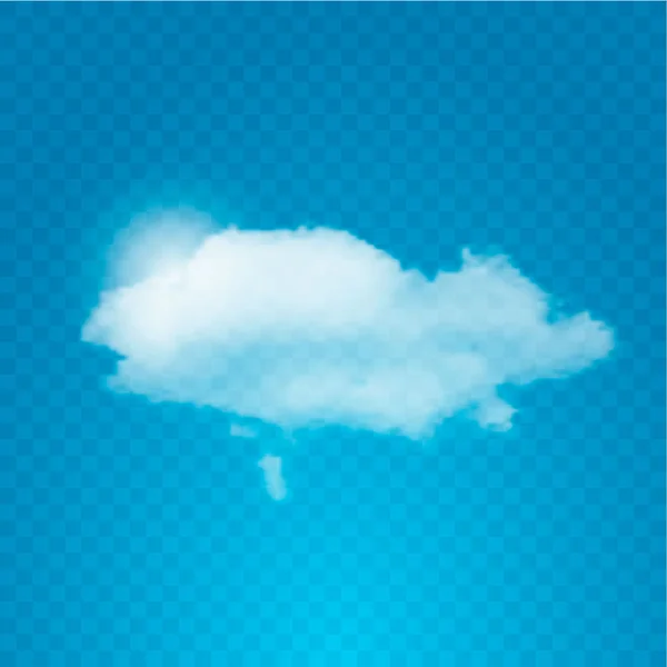 Realistische Wolke auf transparentem Hintergrund. — Stockvektor