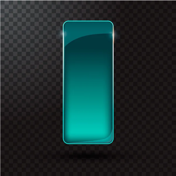 Bouton en verre coloré pour interface web . — Image vectorielle