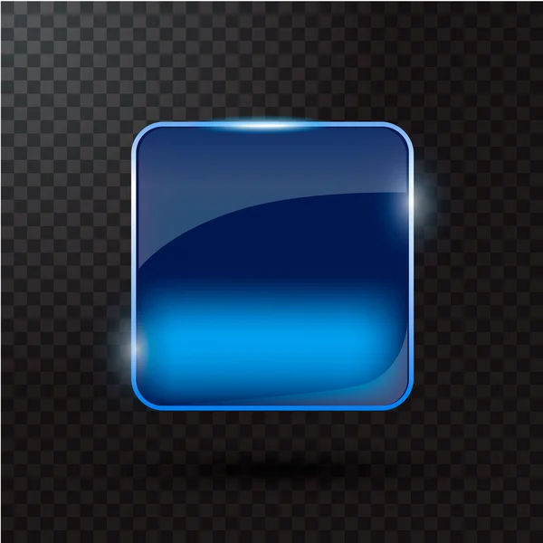 Bouton en verre coloré pour interface web . — Image vectorielle