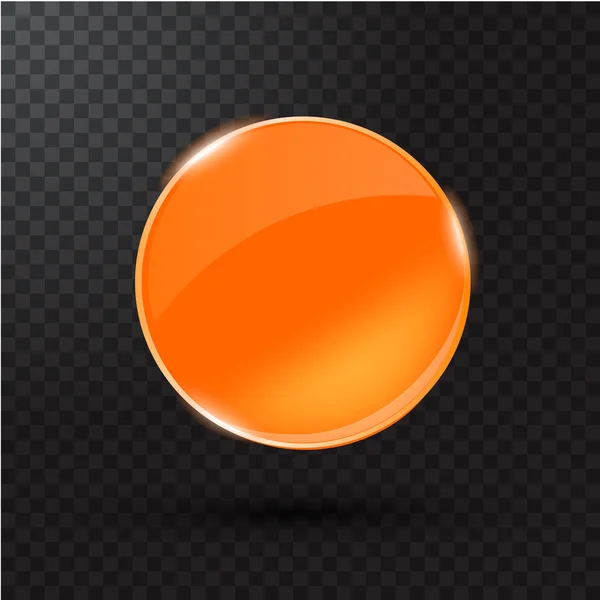 Botão de vidro colorido para interface web . — Vetor de Stock