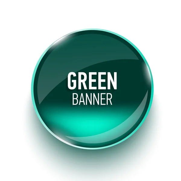 Realistic glass banner for web interface. — Stock Vector