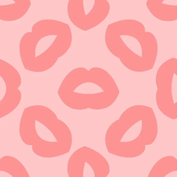 Vektornahtloser Hintergrund. Lippenabdrücke — Stockvektor