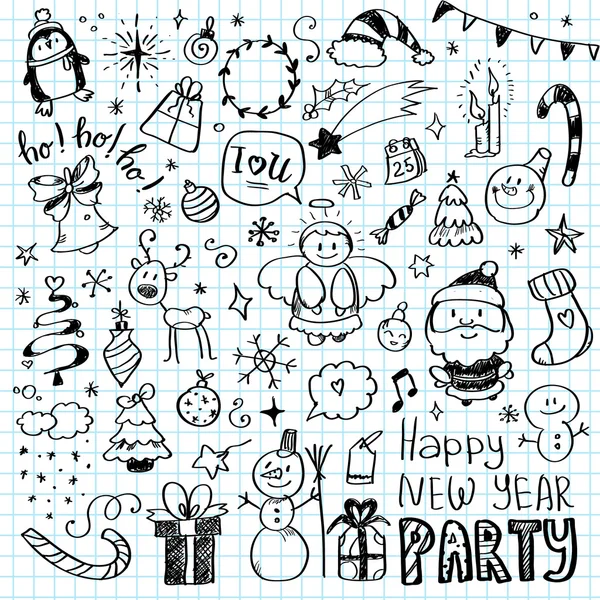 Mega doodle tasarım öğeleri kümesi vektör