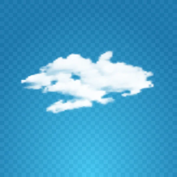 Realistic cloud on transparent background. — Stock Vector