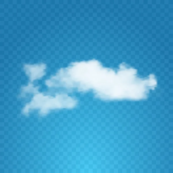Cloud réaliste sur fond transparent . — Image vectorielle