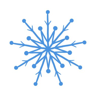 Mavi vektör kar tanesi