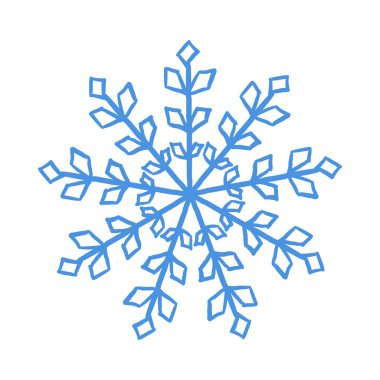 Mavi vektör kar tanesi