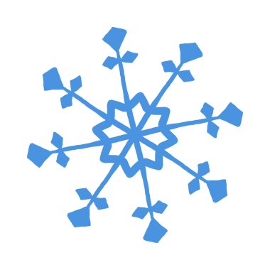 Mavi vektör kar tanesi