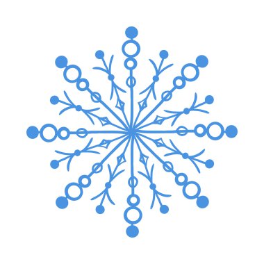 Mavi vektör kar tanesi