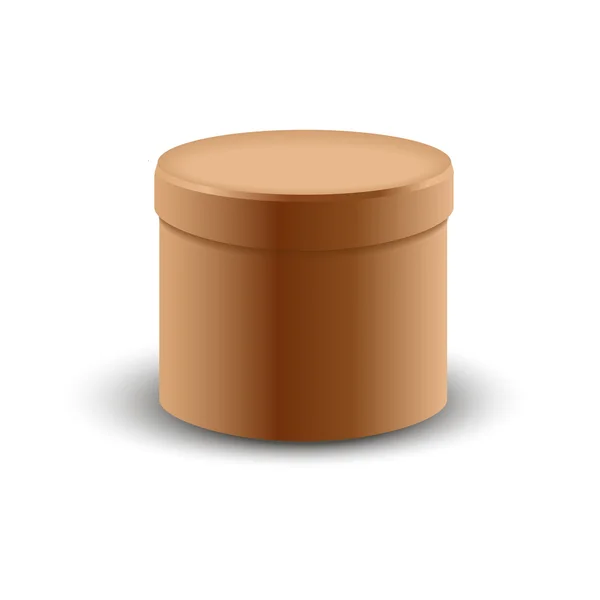 Caja de embalaje de entrega de cartón marrón aislada en ilustración de vector de fondo transparente . — Vector de stock