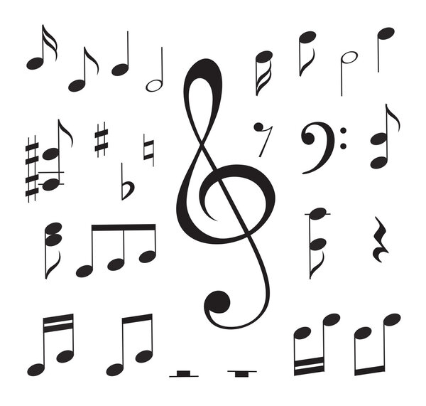 Music notes. Vector illustration.