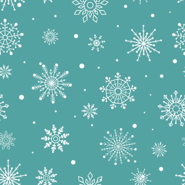 Kusursuz kar taneleri deseni. vektör illüstrasyonu