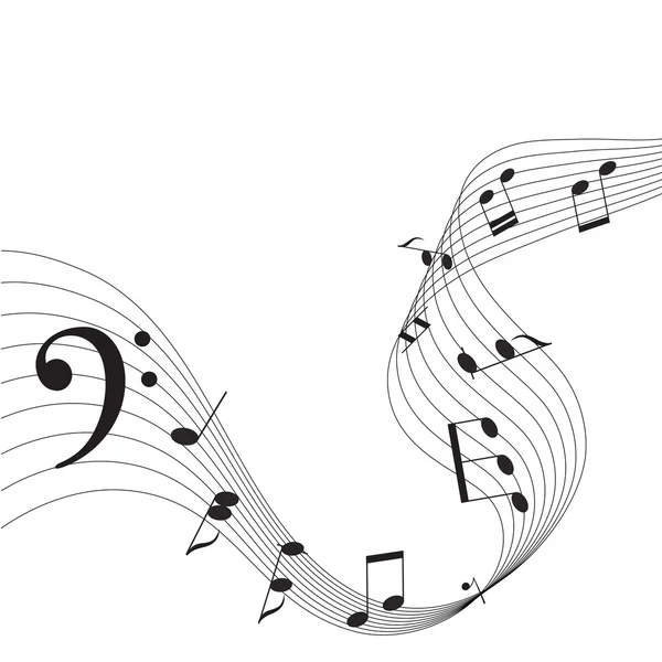 Music notes. Vector illustration. — Stock Vector