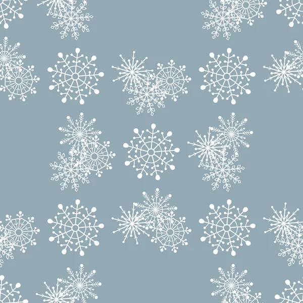 Patrón sin costuras de copos de nieve. ilustración vectorial — Vector de stock