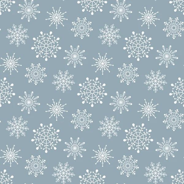 Naadloos patroon van sneeuwvlokken. vectorillustratie — Stockvector