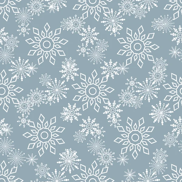 Naadloos patroon van sneeuwvlokken. vectorillustratie — Stockvector