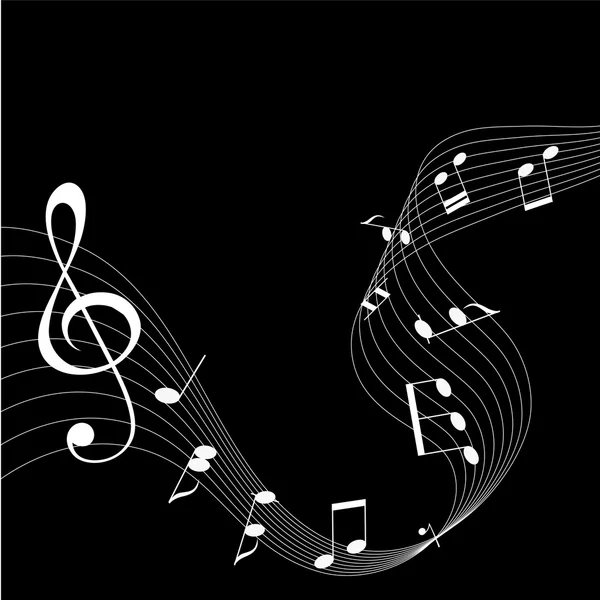 Müzik notaları. vektör illüstrasyonu.