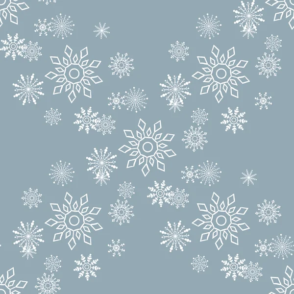 Безшовний візерунок зі сніжинок. Векторні ілюстрації — стоковий вектор