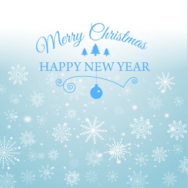 Mutlu Yıllar ve Mutlu Noeller e-kart. Vektör çizimi.