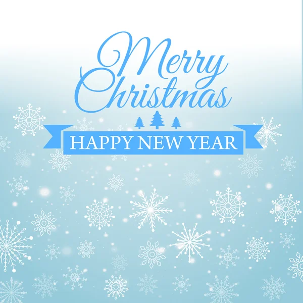 Happy New Year and Merry Christmas e-card. Vector illustration. — Stock Vector