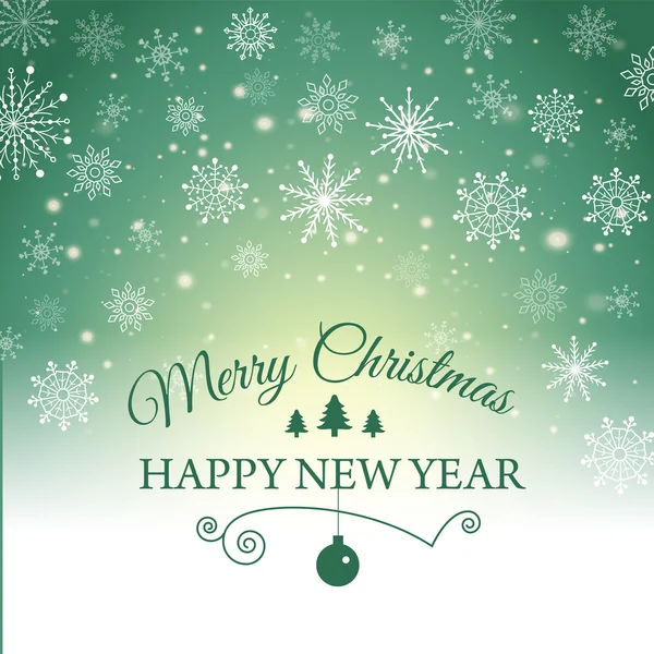 Happy New Year and Merry Christmas e-card. Vector illustration. — Stock Vector