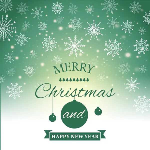 Happy New Year and Merry Christmas e-card. Vector illustration. — Stock Vector