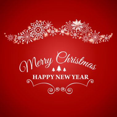 Mutlu Yıllar ve Mutlu Noeller e-kart. Vektör çizimi.