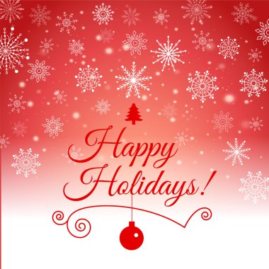 Mutlu Yıllar ve Mutlu Noeller e-kart. Vektör çizimi.