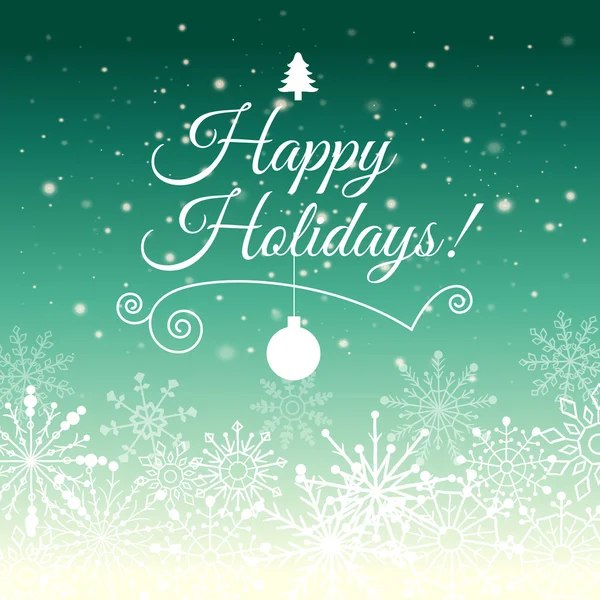 E betű-kártya-kellemes karácsonyi ünnepeket és boldog új évet. Vektoros illusztráció. — Stock Vector