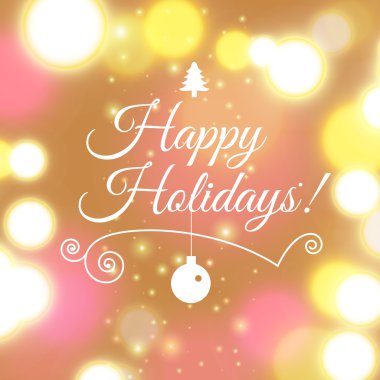 Neşeli Noel e-kart şablonu. Vektör çizim.