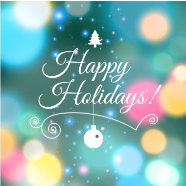 Neşeli Noel e-kart şablonu. Vektör çizim.