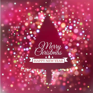 Neşeli Noel e-kart şablonu. Vektör çizim.