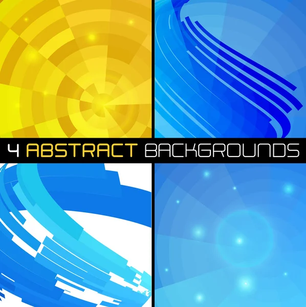 Set of polygonal abstract backgrounds — Stock Vector