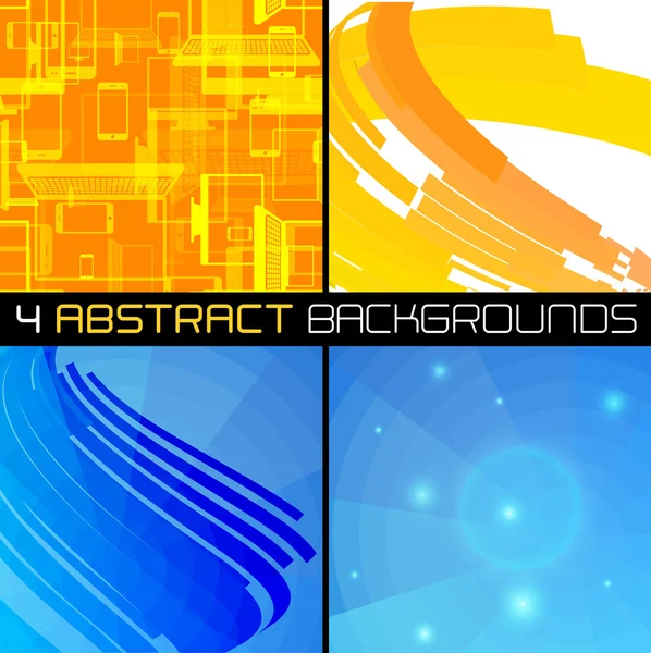 Set of polygonal abstract backgrounds — Stock Vector