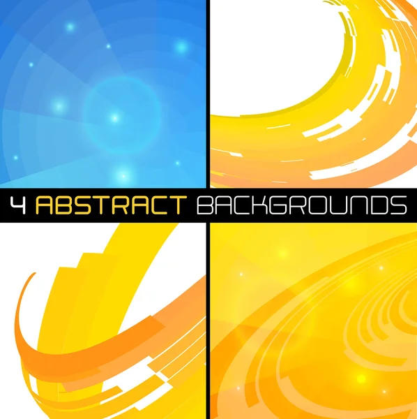 Set of polygonal abstract backgrounds — Stock Vector